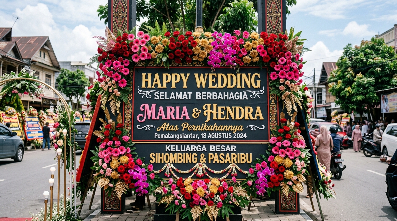 Tips Memilih Papan Bunga Pernikahan (Happy Wedding) Mewah & Elegan di Pematang Siantar