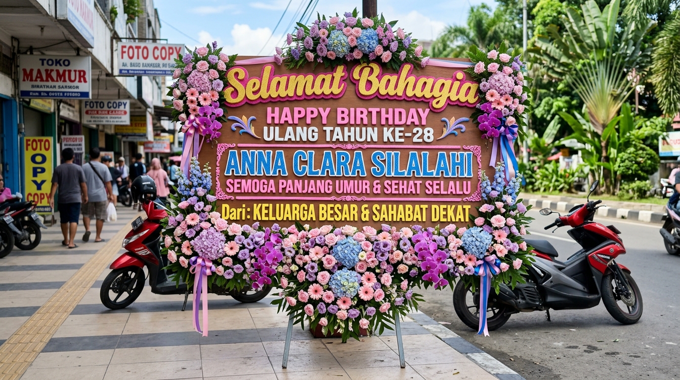 Daftar Ucapan Papan Bunga Ulang Tahun & Kelahiran Bayi Paling Berkesan di Siantar